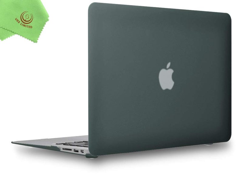 UESWILL Compatible with MacBook Air 13 inch Case, Smooth Touch Matte Hard Shell Case Cover for Older Version 2010-2017 MacBook Air 13 inch Model A1466 A1369 + Microfibre Cloth, Midnight Green - Image 1